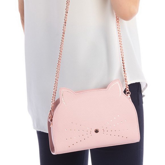 NWT Ted Baker Cat Leather Crossbody Bag